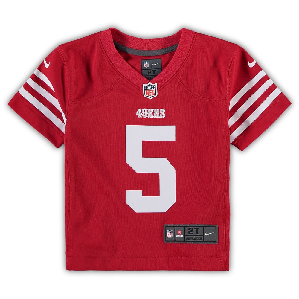 Toddler Nike Trey Lance Scarlet San Francisco 49ers Game Jersey