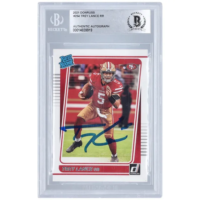 Lids Trey Lance San Francisco 49ers Autographed 2021 Panini Donruss #254  BAS Authenticated Rookie Card