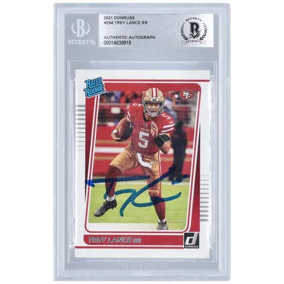 Mac Jones New England Patriots Autographed 2021 Panini Donruss Rated Rookie  #255 Beckett Fanatics Witnessed Authenticated Rookie Card