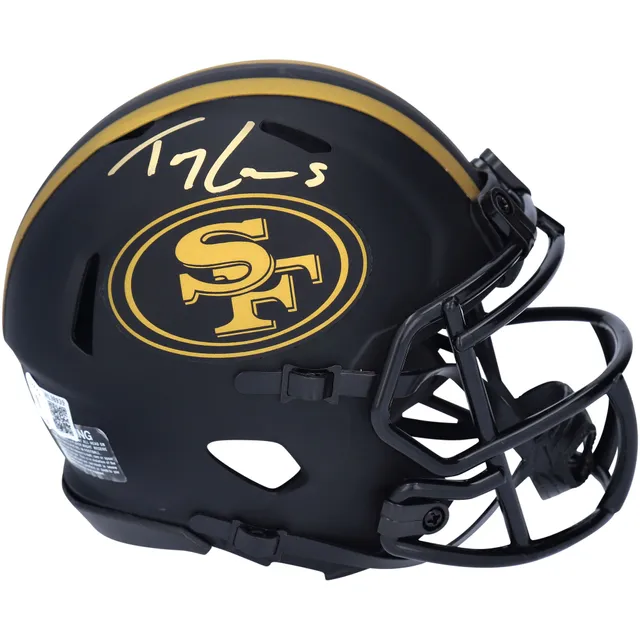 Trey Sermon San Francisco 49ers Autographed Riddell Lunar Eclipse Alternate  Speed Mini Helmet