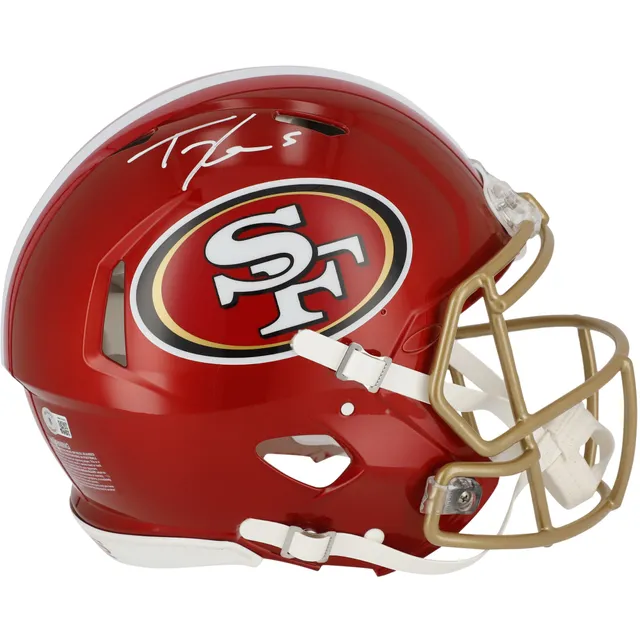 Trey Sermon San Francisco 49ers Autographed Riddell Lunar Eclipse Alternate  Speed Mini Helmet