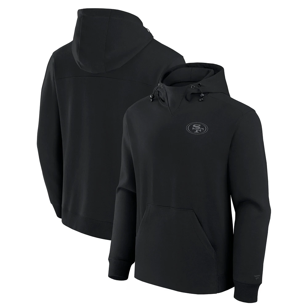 Unisex Fanatics Black San Francisco 49ers Front Office Tonal Tri-Blend Pullover Hoodie