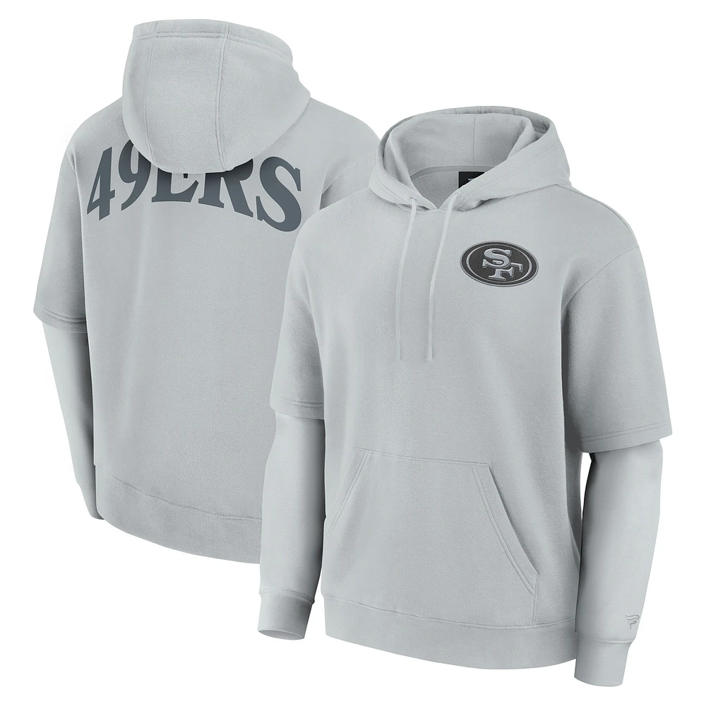 Sweat à capuche unisexe Fanatics gris San Francisco 49ers Sleek Elements