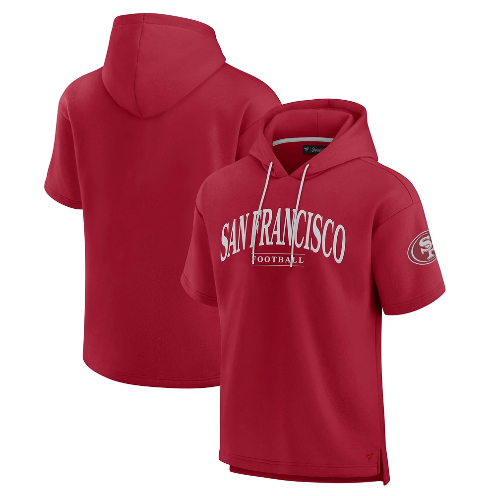 Sweat à capuche unisexe manches courtes Fanatics Scarlet San Francisco 49ers Elements Ready