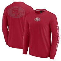 T-shirt unisexe à manches longues Fanatics Scarlet San Francisco 49ers Elements Strive