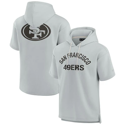 Unisex Gray San Francisco 49ers Elements Super Soft Fleece Short Sleeve Pullover Hoodie