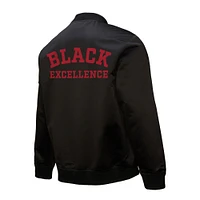 Veste unisexe Mitchell & Ness noire San Francisco 49ers Black Excellence Collection Icon entièrement zippée