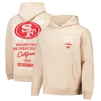 Sweat à capuche unisexe en polaire crème San Francisco 49ers The Wild Collective