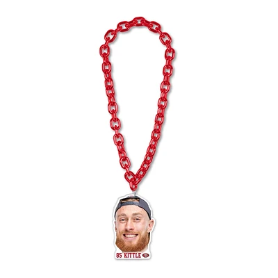 Collier à grande chaîne WinCraft George Kittle des 49ers de San Francisco