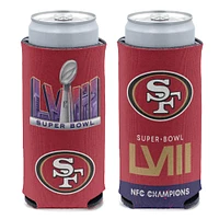 WinCraft San Francisco 49ers Champions NFC 2023 12oz. Refroidisseur de canettes mince