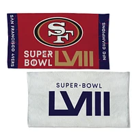 Serviette double face WinCraft San Francisco 49ers 2023 NFC Champions Vestiaire 22'' x 42''