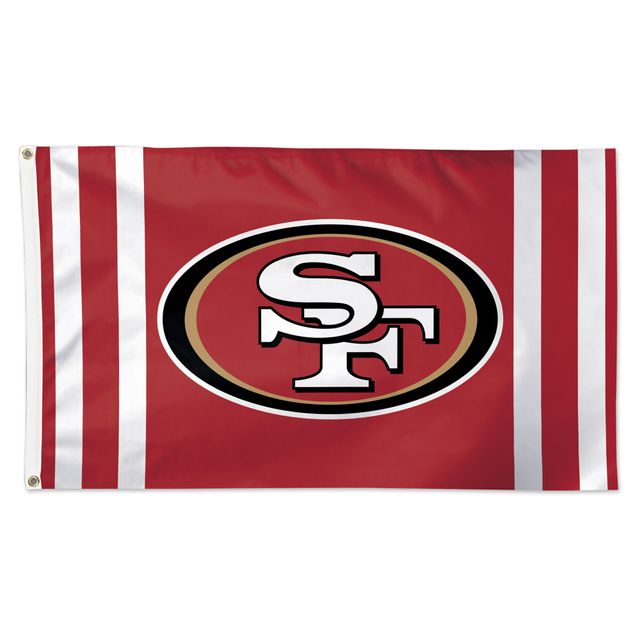 WinCraft San Francisco 49ers 3' x 5' Drapeau de luxe à rayures verticales