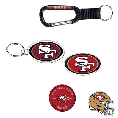 Lot de 5 porte-clés et aimants pour réfrigérateur WinCraft San Francisco 49ers