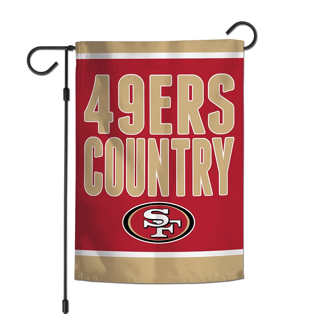 WinCraft San Francisco 49ers drapeau de jardin double face avec slogan de l'équipe 12 po x 18 po