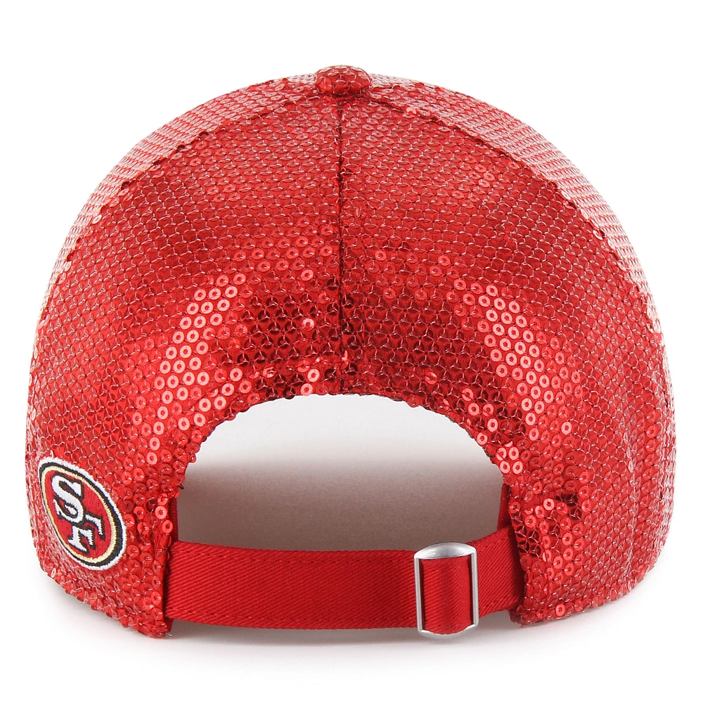 Women's '47  Red San Francisco 49ers Dazzle Clean Up Adjustable Hat