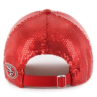 Women's '47  Red San Francisco 49ers Dazzle Clean Up Adjustable Hat