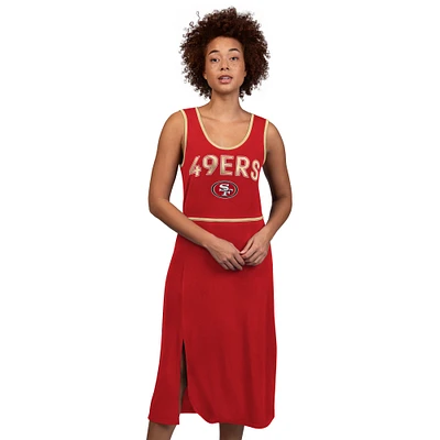 Women's G-III 4Her by Carl Banks  Scarlet San Francisco 49ers Center Field Maxi Dress