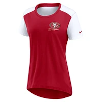 Women's Nike  Scarlet San Francisco 49ers Performance Fashion T-Shirt
