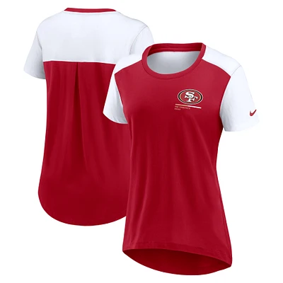 Women's Nike  Scarlet San Francisco 49ers Performance Fashion T-Shirt