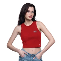 Women's Starter  Scarlet San Francisco 49ers Show Up Cropped Tank Top