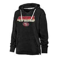 Women's '47 Black San Francisco 49ers Color Rise Kennedy Pullover Hoodie