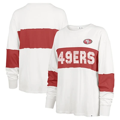 T-shirt à manches longues '47 Cream San Francisco 49ers Clubhouse Pride Taylor pour femmes