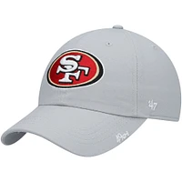 Casquette réglable secondaire San Francisco 49ers Miata Clean Up '47 grise pour femme