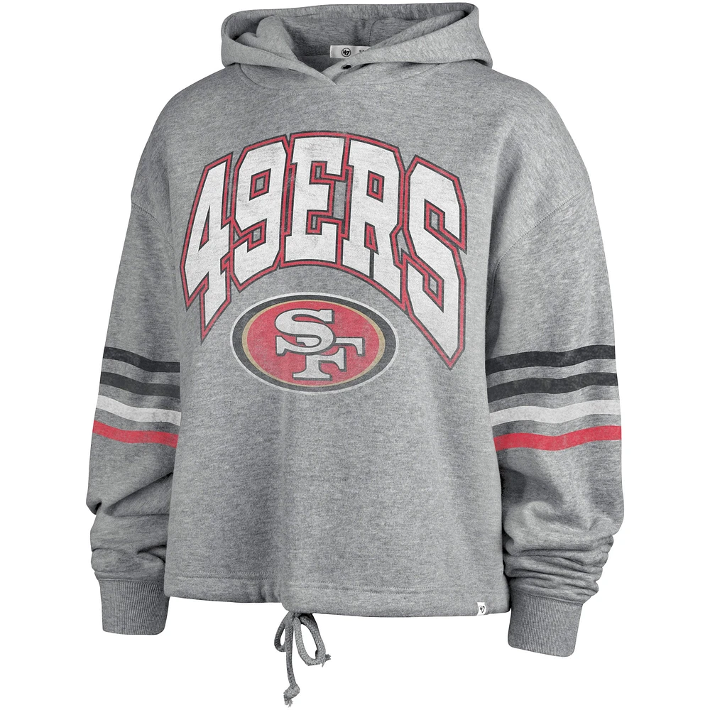 Women's '47 Heather Gray San Francisco 49ers Upland Bennett Pullover Hoodie