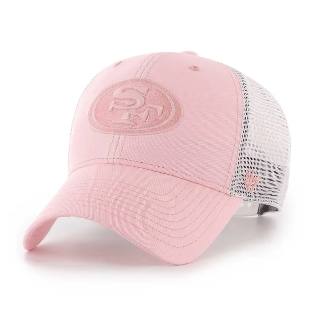 47 Brand Women's Pink, White San Francisco 49Ers Haze Clean Up Trucker  Snapback Hat