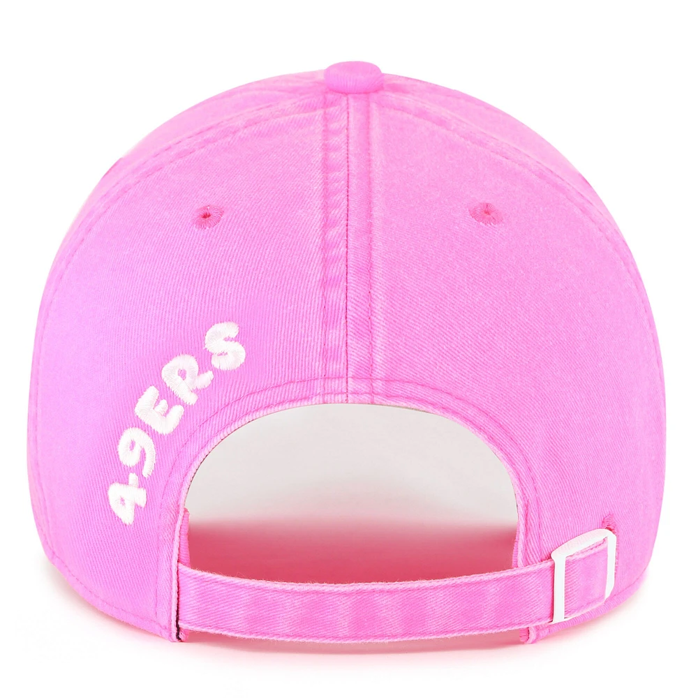 Casquette ajustable Bright Side Clean Up rose San Francisco 49ers '47 pour femme