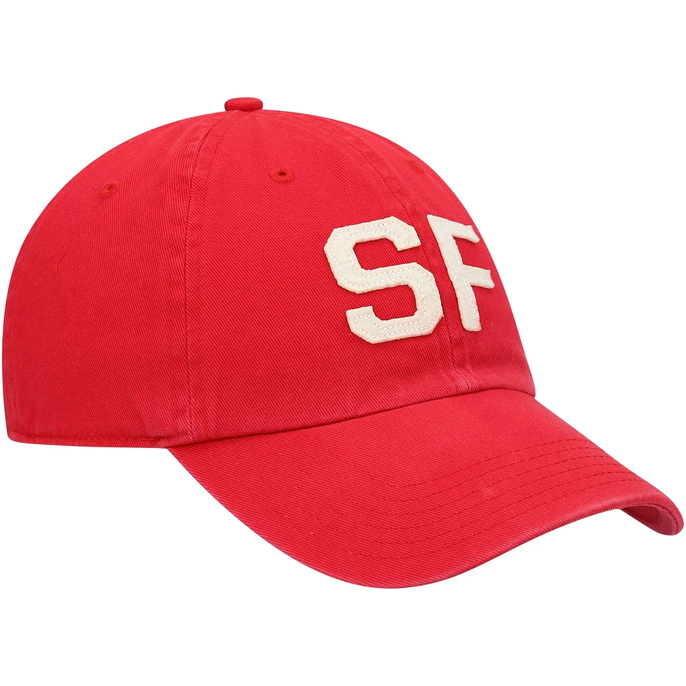 Women's '47 Scarlet San Francisco 49ers Finley Clean Up Adjustable Hat