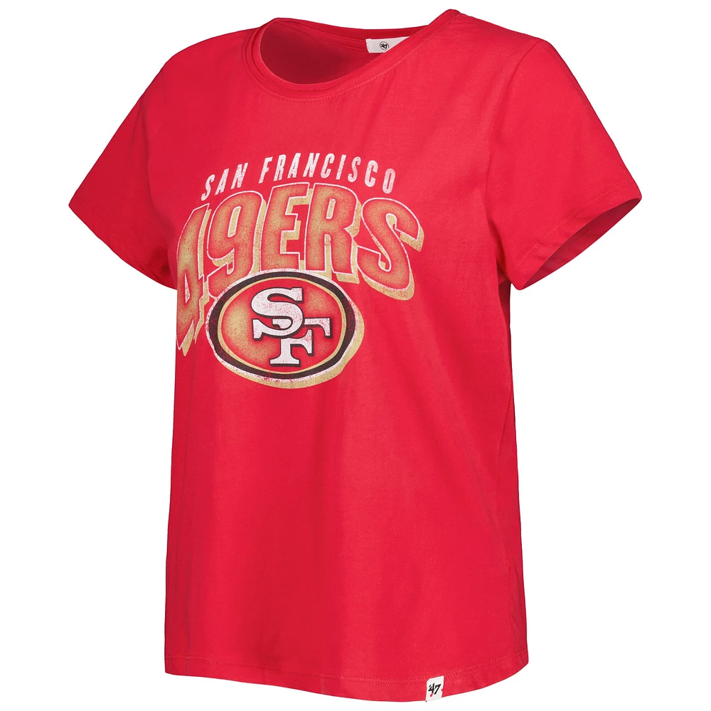 T-shirt '47 Scarlet San Francisco 49ers Treasure Frankie pour femme