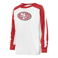 T-shirt blanc à manches longues '47 San Francisco 49ers Premier Caribou pour femmes