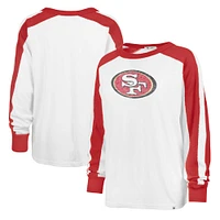 T-shirt blanc à manches longues '47 San Francisco 49ers Premier Caribou pour femmes