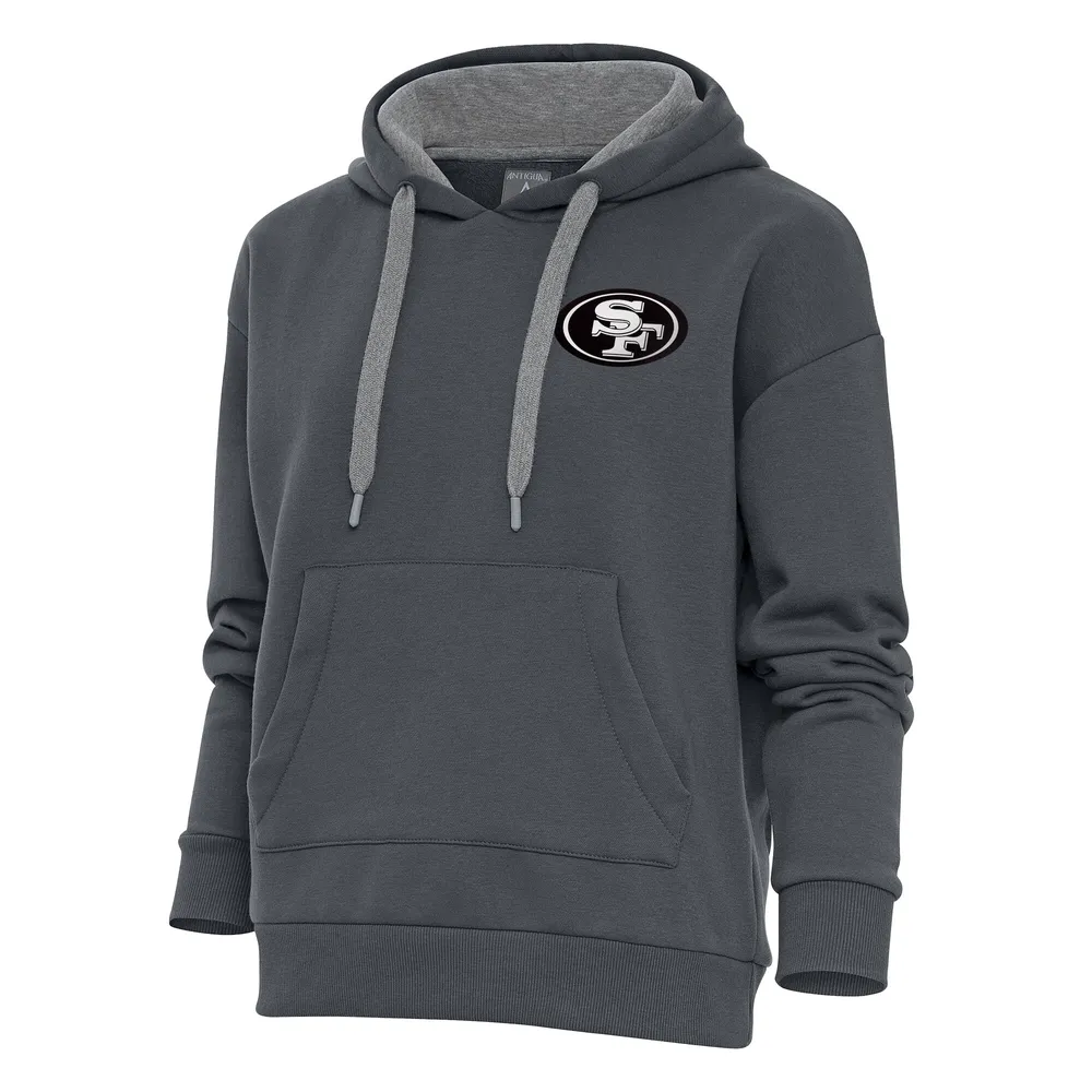 San Francisco 49ers Antigua Logo Victory Pullover Hoodie - White