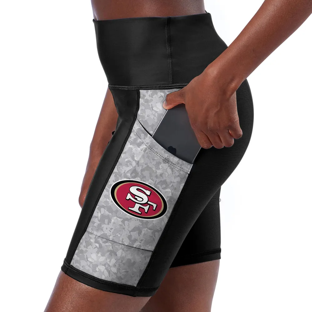 Lids San Francisco 49ers Certo Women's High Waist Logo Two-Pocket Biker  Shorts - Black