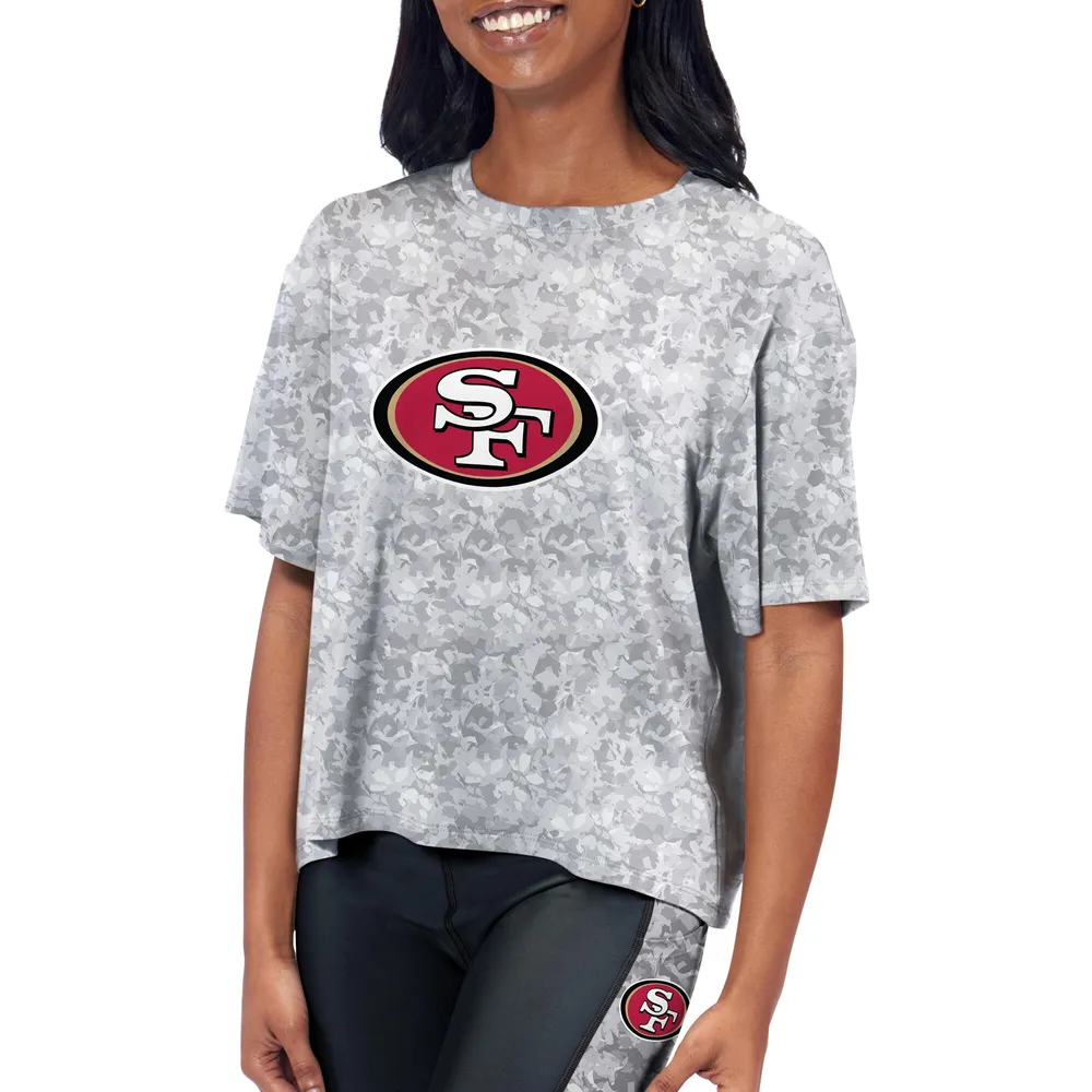 Lids San Francisco 49ers Certo Women's Cropped Turnout T-Shirt - Gray