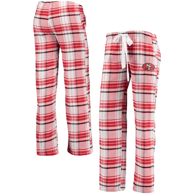 Women's San Francisco 49ers Concepts Sport Scarlet/Black Breakthrough AOP  Knit Split Pants