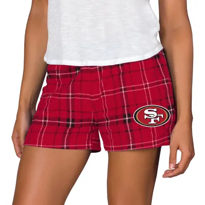 San Francisco 49ers Concepts Sport Women's Ultimate Flannel Shorts - Scarlet/Gold