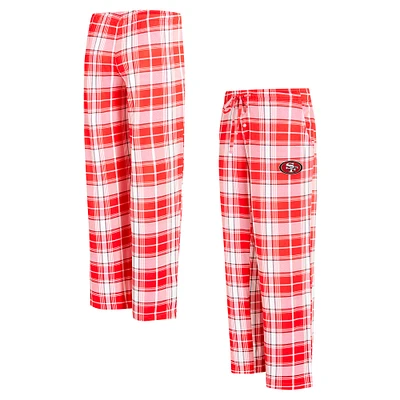 Pantalon en tricot à carreaux Ashford pour femme Concepts Sport Scarlet/Black des 49ers de San Francisco