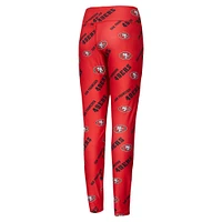 Women's Concepts Sport Scarlet San Francisco 49ers Breakthrough Allover Print Knit Sleep Leggings