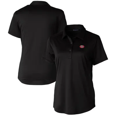 Men's Antigua Black San Francisco 49ers Tonal Logo Tribute Polo