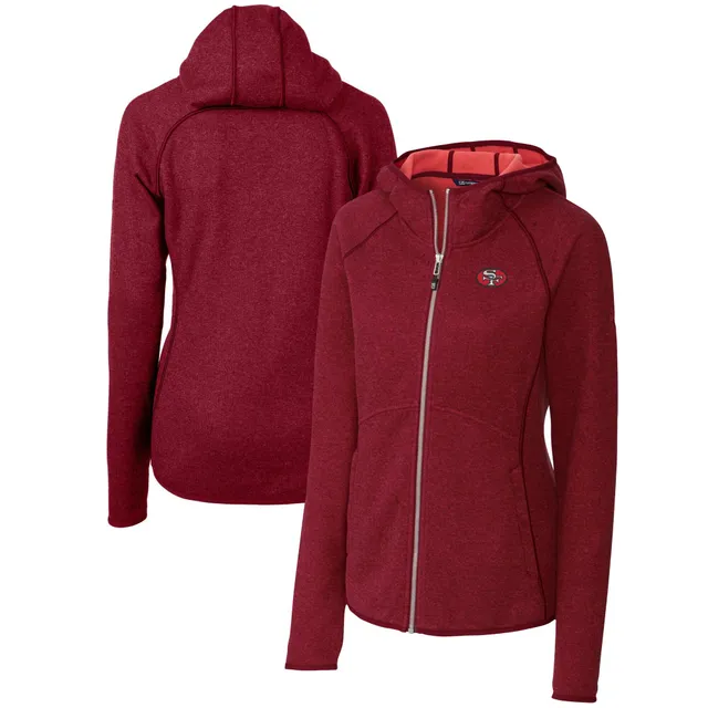 Women's Cutter & Buck Gray San Francisco 49ers Helmet Logo Vapor Water Repellent Stretch Full-Zip Rain Jacket Size: Large