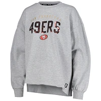 Women's DKNY Sport Heather Charcoal San Francisco 49ers Penelope Pullover Sweatshirt