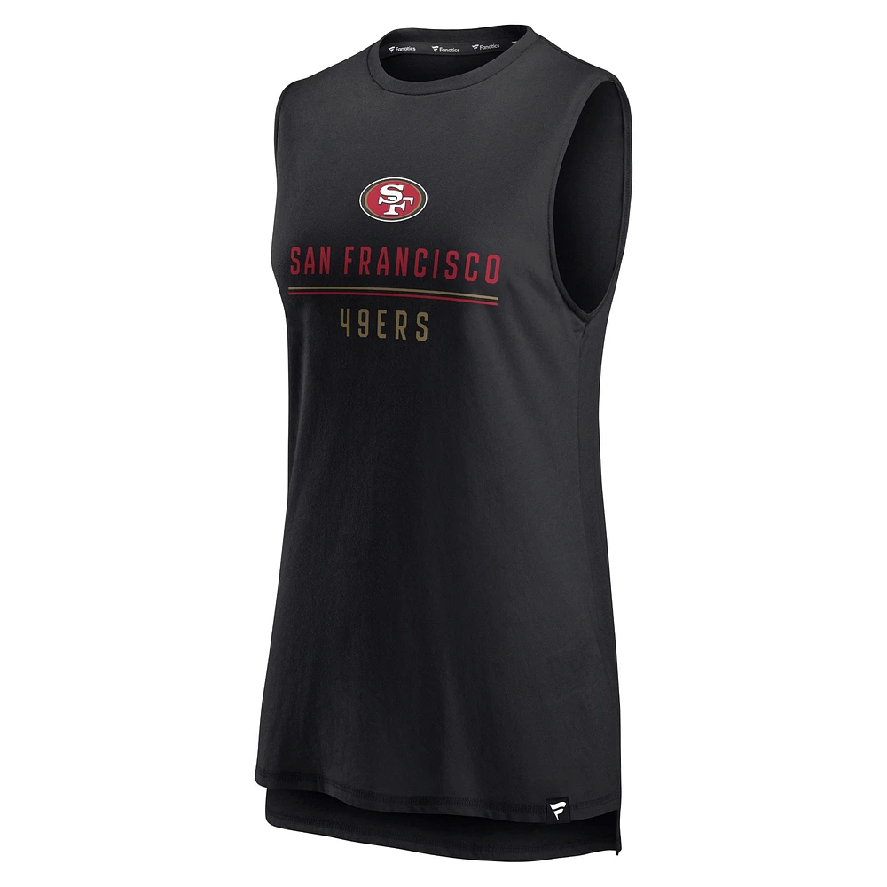 Fanatics pour femmes, noir, San Francisco 49ers True Contender - Débardeur