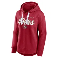 Women's Fanatics Branded Heather Scarlet San Francisco 49ers Set To Fly  Pullover Hoodie