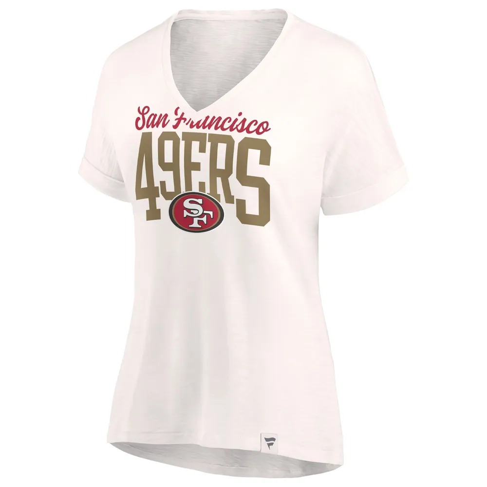 Lids San Francisco 49ers Fanatics Branded Women's Motivating Force V-Neck T- Shirt - Oatmeal