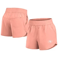 Women's Fanatics Coral San Francisco 49ers Front Office Woven Shorts