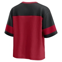 Women's Fanatics  Scarlet/Black San Francisco 49ers Homeschool Jersey Poly V-Neck
Fashion Top