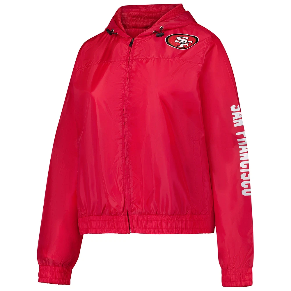 Veste entièrement zippée Fanatics Scarlet San Francisco 49ers pour femmes